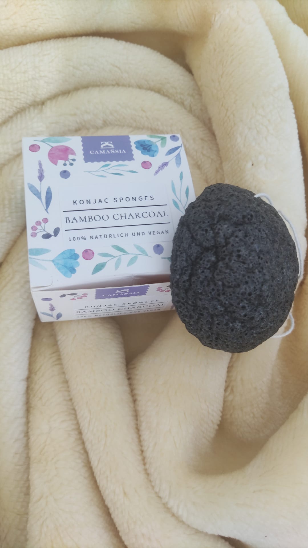 Esponja Konjac Carbón de Bambú