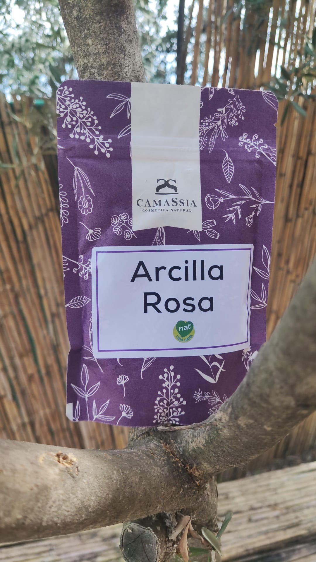 Arcilla Rosa. Illite/Caolinita - secada al sol - 100% natural. 100gr