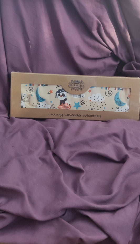 Saquito de Trigo de Lavanda en Caja de Regalo - Panda Soñoliento